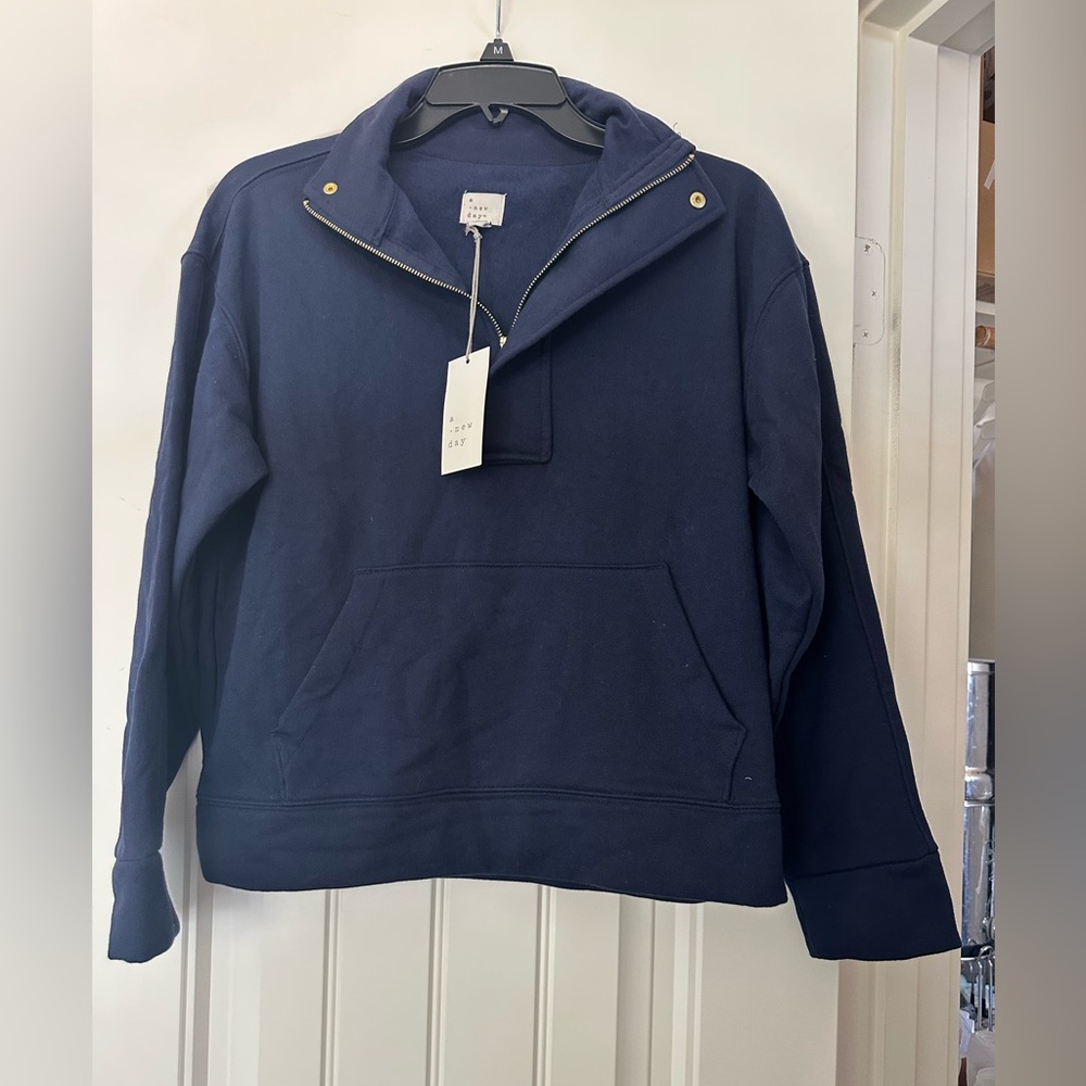 A New Day Blue Zip Up Sweater